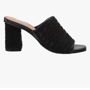 Dolce Vita Black Textured Mules.